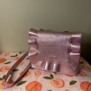 Ted Baker London Metallic Pink convertible crossbody purse / backpack